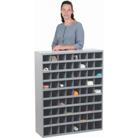 Armoires pour bacs de rangement en acier, 33-3/4" la x 12" p x 42" h, Gris Quali-T-Solutions