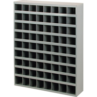 Armoires pour bacs de rangement en acier, 33-3/4" la x 8-1/2" p x 42" h, Gris Quali-T-Solutions