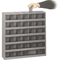 Armoires pour bacs de rangement ajustables, Acier, 36 tiroirs, 23-3/4" x 4-3/4" x 23-3/4", Gris Quali-T-Solutions