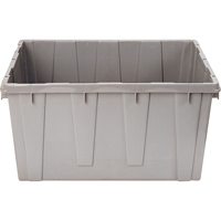 Contenant emboîtable, 21,1" la x 17,7" p x 12" h, Gris Quali-T-Solutions