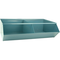 Bacs sectionnels superposables, Cap. 100 lb, 37" la x 24" p x 11" h, Bleu Quali-T-Solutions