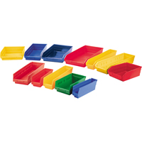 Bacs de rangement pour tablettes, 11-1/8" la x 4" H x 11-5/8" p, Jaune, Capacit&eacute; 30 lb Quali-T-Solutions