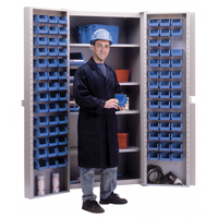 Armoire &agrave; combinaison avec porte creuse, 38" la x 24" p x 72" h, 4 tablettes Quali-T-Solutions