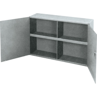 Armoires utilitaires, Acier, 2 Tablettes, 22-1/4" h x 33-3/4" la x 8-1/2" P, Gris Quali-T-Solutions