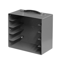 Casiers pour boîtes &agrave; compartiments, Acier, 5 compartiments, 11-1/4" la x 6-3/4" p, 10-3/4" h, Gris Quali-T-Solutions