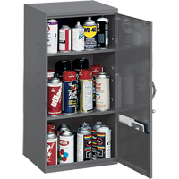 Armoires utilitaires, Acier, 2 Tablettes, 32-3/4" h x 19-7/8" la x 14-1/4" P, Gris Quali-T-Solutions