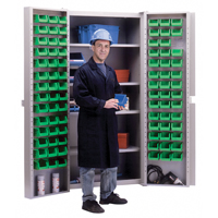Armoire &agrave; combinaison avec porte creuse, 38" la x 24" p x 72" h, 4 tablettes Quali-T-Solutions