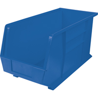 Bacs ultra empilable & suspendable, 8-1/4" la, 9" h x 18" p, Bleu Quali-T-Solutions