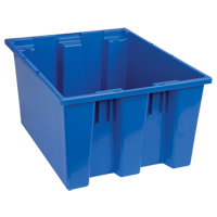 Contenants Stack & Nest, 10" x 19,5" x 15,5", Bleu Quali-T-Solutions