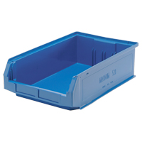 Contenants g&eacute;ants empilables, 12,375" la x 19,75" p x 5,875" h, Bleu Quali-T-Solutions