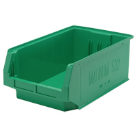 Giant Stacking Containers, 12.375" W x 19.75" D x 7.875" H, Green Quali-T-Solutions