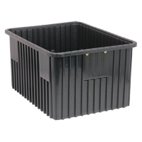 Conductive Dividable Grid Containers, Polypropylene, 17-1/2" W x 22-1/2" D x 8" H, Black Quali-T-Solutions