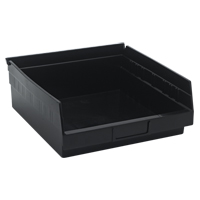 Bac pour &eacute;tag&egrave;re &eacute;conomique, 11-1/8" la, 4" h x 11-5/8" p, Noir Quali-T-Solutions