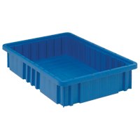 Divider Box&reg; Containers, Plastic, 16.5" W x 10.9" D x 3.5" H, Blue Quali-T-Solutions