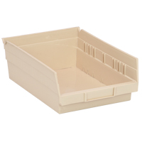 Bac pour &eacute;tag&egrave;re &eacute;conomique, 8-3/8" la, 4" h x 11-5/8" p, Ivoire Quali-T-Solutions