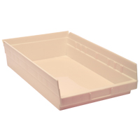 Economy Shelf Bin, 11-1/8" W x 4" H x 17-7/8" D, Ivory Quali-T-Solutions