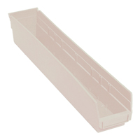 Bac pour &eacute;tag&egrave;re &eacute;conomique, 4-1/8" la, 4" h x 23-5/8" p, Ivoire Quali-T-Solutions