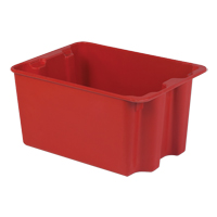 Stack-N-Nest&reg; Plexton Containers, 19.9" W x 27.5" D x 14" H, Red Quali-T-Solutions