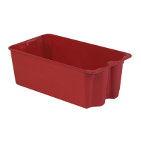 Stack-N-Nest&reg; Plexton Containers, 16.9" W x 30.6" D x 11.1" H, Red Quali-T-Solutions