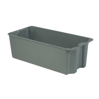 Stack-N-Nest&reg; Plexton Containers, 20.1" W x 42.5" D x 14.1" H, Grey Quali-T-Solutions