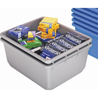 Contenants emboîtables QuanTub, 19" la x 24-1/2" p x 9,5" h, Gris Quali-T-Solutions
