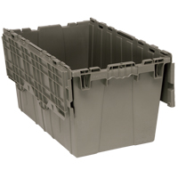 Attached-Top Distribution Container, 16-1/4" x 25-3/8" x 14-1/8", Grey Quali-T-Solutions