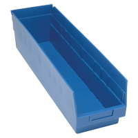 Bacs en plastique pour &eacute;tag&egrave;res Store More, 6-5/8" la x 6" H x 23-5/8" p, Bleu, Capacit&eacute; 90 lb Quali-T-Solutions