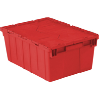 Contenants de distribution Flipak en plastique poly&eacute;thyl&egrave;ne (PE), 21,9" x 15,2" x 9,3", Rouge Quali-T-Solutions