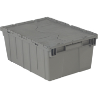 Contenants de distribution Flipak en plastique poly&eacute;thyl&egrave;ne (PE), 21,9" x 15,2" x 9,3", Gris Quali-T-Solutions