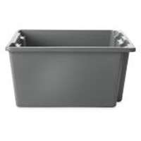 Stack & Nest Palletote Box, 10" x 15.5" x 19.5", Grey Quali-T-Solutions