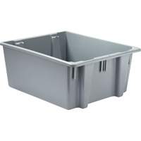 Stack & Nest Palletote Box, 10" x 19.5" x 23.5", Grey Quali-T-Solutions