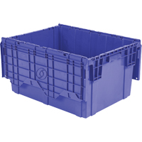 Contenants de distribution Flipak en plastique poly&eacute;thyl&egrave;ne (PE), 27,9" x 20,9" x 15,2", Bleu Quali-T-Solutions