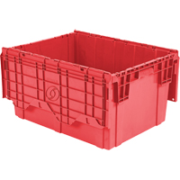 Contenants de distribution Flipak en plastique poly&eacute;thyl&egrave;ne (PE), 27,9" x 20,9" x 15,2", Rouge Quali-T-Solutions