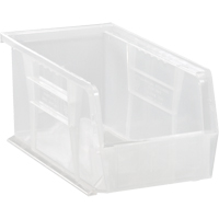 Clear-View Ultra Stack & Hang Bin, 4-1/8" W x 4" H x 10-7/8" D, Clear Quali-T-Solutions