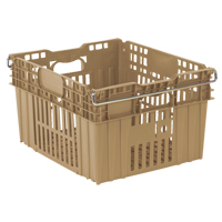 Contenant en plastique empilable Stack-N-Nest pour l'agriculture, 20" x 24" x 13,4", Beige Quali-T-Solutions