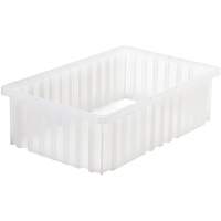 Divider Box&reg; Container, Plastic, 16.5" W x 10.875" D x 5" H, Grey Quali-T-Solutions