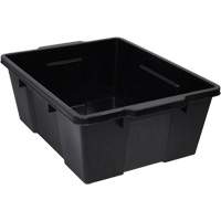 Plastic Latch Container, 15.875" W x 21" D x 7.75" H, Black Quali-T-Solutions