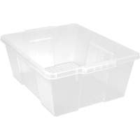 Plastic Latch Container, 15.875" W x 21" D x 7.75" H, Clear Quali-T-Solutions