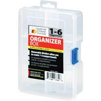 Boîte &agrave; compartiments en plastique, 4,75" la x 6,75" p x 2,25" h, 6 compartiments Quali-T-Solutions