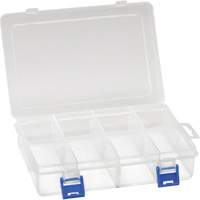 Boîte &agrave; compartiments en plastique, 5,5" la x 7,75" p x 1,75" h, 8 compartiments Quali-T-Solutions
