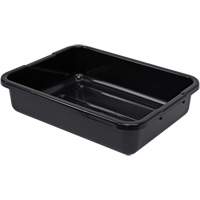 All-Purpose Ribbed-Bottom Storage Tub, 5" H x 15" D x 21" L, Plastic, Black Quali-T-Solutions
