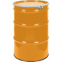 Steel Drums, 55 US gal (45 imp. gal.), Unlined, Orange, Open Top, UN1A2/Y1.5/150, 16 Gauge Quali-T-Solutions