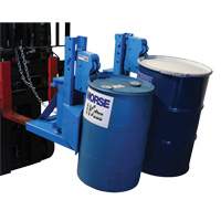 Manipulateur de barils MORSPEED 1500 pour chariot &eacute;l&eacute;vateur, Pour 55 gal. US (45 gal. imp.) Quali-T-Solutions