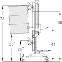 Ergonomic Drum Handler High Reach - DM-1100-HR, 30 - 85 US Gal. (25 - 70 Imperial Gal.) Quali-T-Solutions