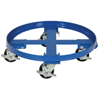Heavy Duty Drum Dolly, Steel, 2000 lbs. Capacity, 24-1/8" Diameter, Phenolic Casters Quali-T-Solutions