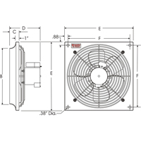 Ventilateurs muraux d'usage g&eacute;n&eacute;ral, Commercial, 2 vitesses, Diam&egrave;tre de 10" Quali-T-Solutions