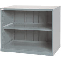 Shelf Cabinets, Steel, 33-1/2" H x 40-1/4" W x 22-1/2" D, Light Grey Quali-T-Solutions