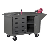 Mobile Workbench Cabinet, Steel Surface Quali-T-Solutions