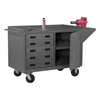 Mobile Workbench Cabinet, Steel Surface Quali-T-Solutions