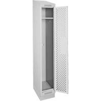 Clean Line Lockers, 12" x 15" x 82", Steel, Grey, Rivet (Assembled), Perforated Quali-T-Solutions